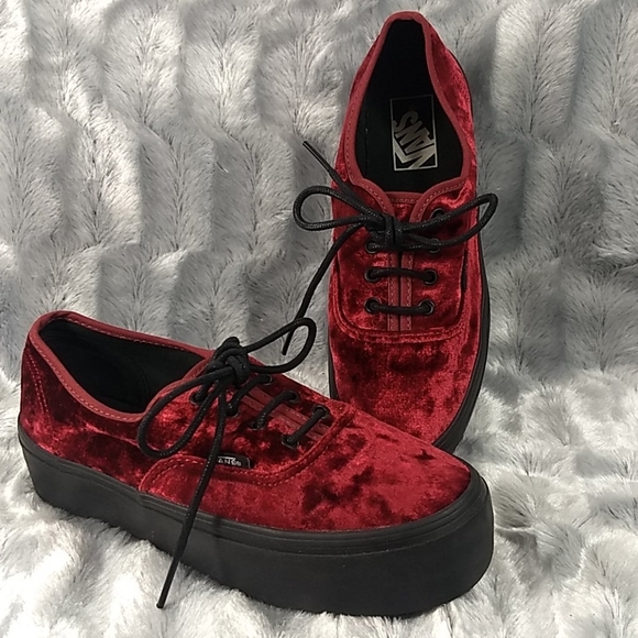 velvet platform vans 